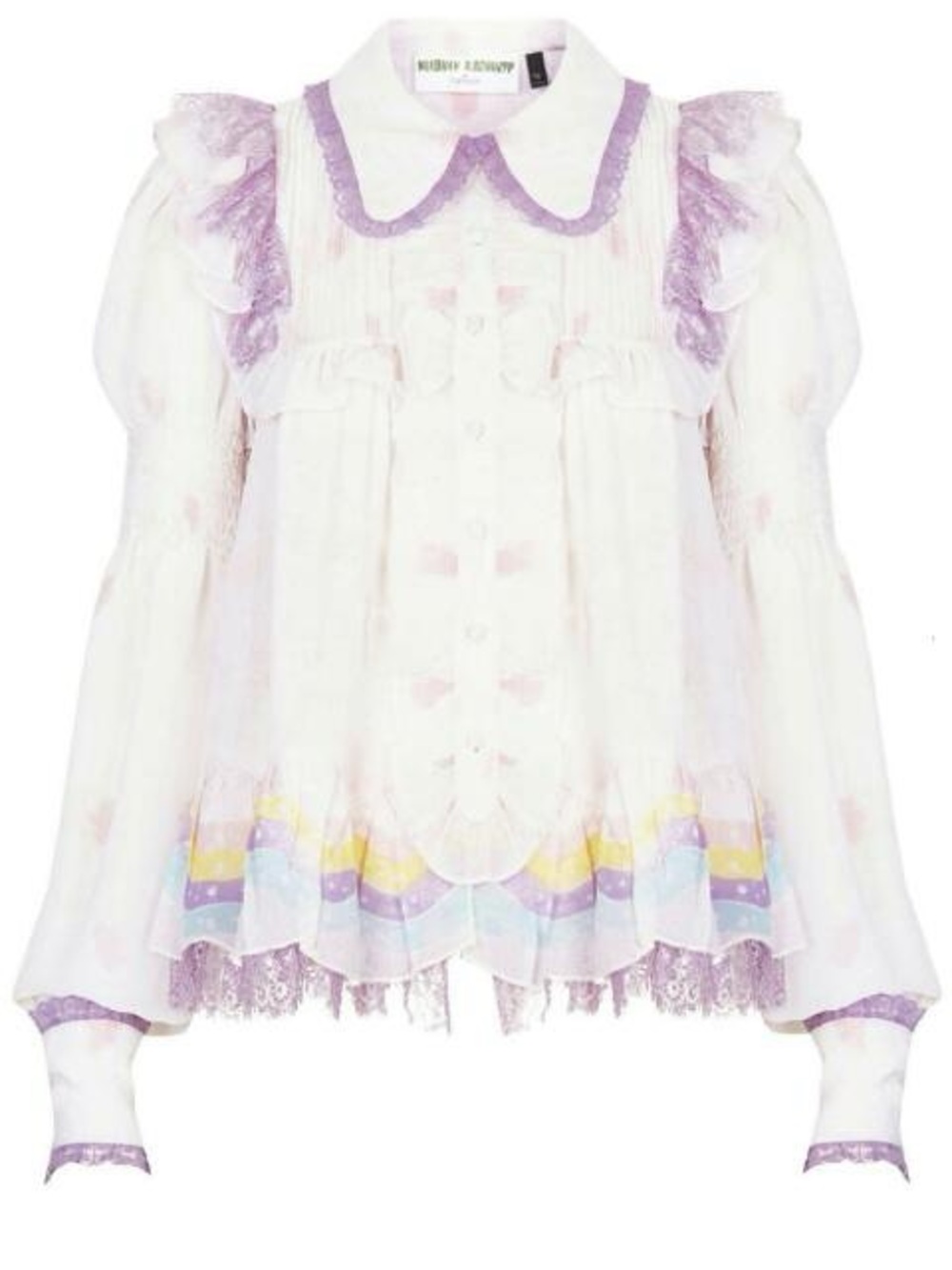 rare 2013 pastel ruffle blouse from the Meadham Kirchhoff x Topshop